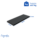 Ver imagem 5 de 1 Prateleira Preta 40X15 Com Suporte Flutuante Mdf Organizadora Decoração Cozinha Quarto Banheiro