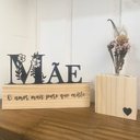 Ver imagem 1 de Kit Plaquinha Mãe Afetiva e Cubo com Buque. Decoração Di Das Mães. Presente Dia Das Mães