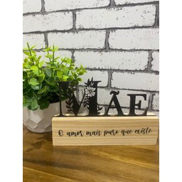 Kit Plaquinha Mãe Afetiva e Cubo com Buque. Decoração Di Das Mães. Presente Dia Das Mães - 3