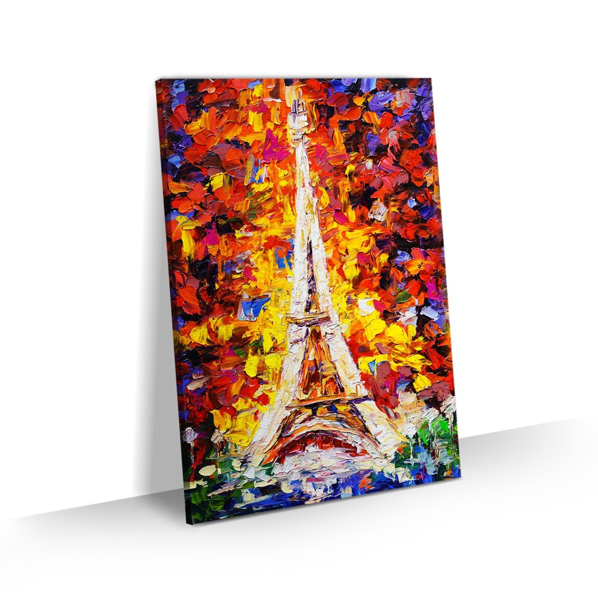 Quadro Torre Eiffel Tintas Colorido Grande Decorativo 100x50 - 1