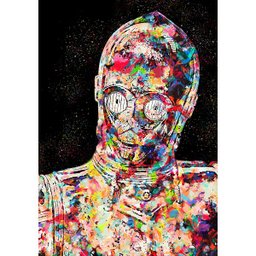 Quadro Star Wars Robô C-3PO Estilizado Colorido 60x40 - 2