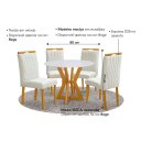 Ver imagem 3 de Conjunto de Mesa Ibiza 0.90x0.90 C/4 Cadeiras Apollo Art