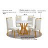 Conjunto de Mesa Ibiza 0.90x0.90 C/4 Cadeiras Apollo Art - 3
