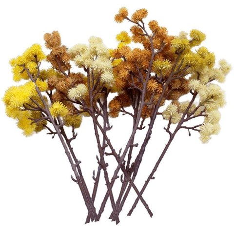 Kit 5 Plantas Mamonas Artificial Decoração para Jardim 70cm