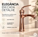 Ver imagem 2 de Torneira Egyto Rose Gold Baixa Aço Inox 304 Luxo Goldenx