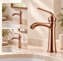 Ver imagem 4 de Torneira Egyto Rose Gold Baixa Aço Inox 304 Luxo Goldenx