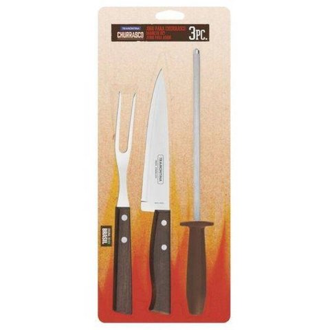 Jogo para Churrasco Inox 3 Peças Tradicional Tramontina