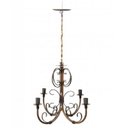 Ver imagem 3 de Lustre de Ferro Artesanal para Sala Moderna Cor Verniz 04 Bocais - Verniz