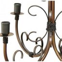 Ver imagem 5 de Lustre de Ferro Artesanal para Sala Moderna Cor Verniz 04 Bocais - Verniz