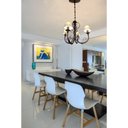 Ver imagem 4 de Lustre de Ferro Artesanal para Sala Moderna Cor Verniz 04 Bocais - Dourado