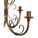 Ver imagem 5 de Lustre de Ferro Artesanal para Sala Moderna Cor Verniz 04 Bocais - Dourado