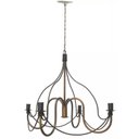 Ver imagem 1 de Lustre para Sala Rustico Artesanal de Ferro 4 Lâmpadas Modelo Cecília