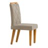Kit 2 Cadeiras De Jantar Estofada Diana Pés Em Madeira - 4