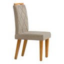 Ver imagem 4 de Kit 2 Cadeiras De Jantar Estofada Diana Pés Em Madeira