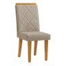 Kit 2 Cadeiras De Jantar Estofada Diana Pés Em Madeira - 3