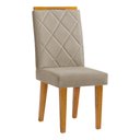 Ver imagem 3 de Kit 2 Cadeiras De Jantar Estofada Diana Pés Em Madeira