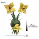 Ver imagem 2 de Arandela de Parede Artesanal para Quarto com Flores de Ferro Rustica - Amarelo