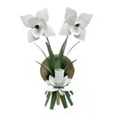 Ver imagem 1 de Arandela de Parede Artesanal para Quarto com Flores de Ferro Rustica - Branco
