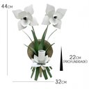 Ver imagem 2 de Arandela de Parede Artesanal para Quarto com Flores de Ferro Rustica - Branco