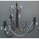 Ver imagem 1 de Lustre de Ferro com Cristal Rustico Acrilico Artesanal para Sala de Estar