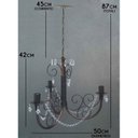 Ver imagem 3 de Lustre de Ferro com Cristal Rustico Acrilico Artesanal para Sala de Estar