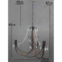 Ver imagem 3 de Luminária de Ferro com Cristal Acrilico de Teto para Sala de Jantar
