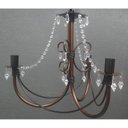 Ver imagem 1 de Luminária de Ferro com Cristal Acrilico de Teto para Sala de Jantar