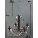 Ver imagem 3 de Lustre de Ferro e Cristal para Sala de Jantar Rustico Envelhecido 04 Bocas