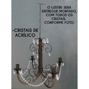 Ver imagem 2 de Lustre de Ferro e Cristal para Sala de Jantar Rustico Envelhecido 04 Bocas
