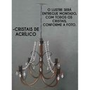 Ver imagem 2 de Lustre de Ferro com Cristais Acrilico Rustico para Sala de Jantar e Cozinha