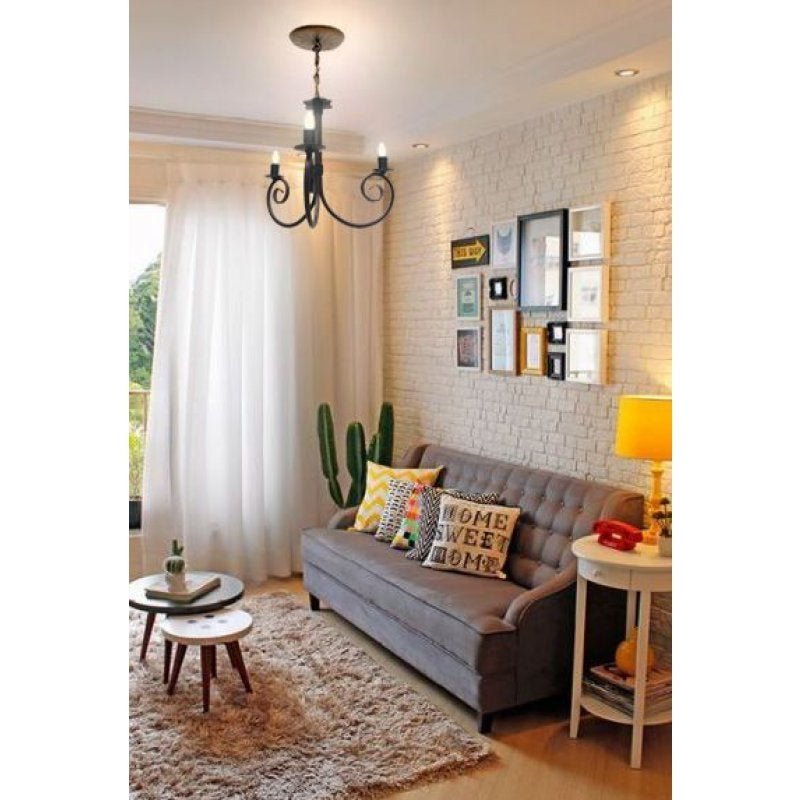 Lustre Artesanal Barato de Ferro Decorativo Simples para Sala de Jantar ...