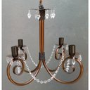Ver imagem 1 de Lustre Artesanal de Ferro com Cristal Rustico para Sala de Jantar e Cozinha