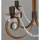 Ver imagem 4 de Lustre Artesanal de Ferro com Cristal Rustico para Sala de Jantar e Cozinha