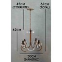 Ver imagem 2 de Lustre Artesanal de Ferro com Cristal Rustico para Sala de Jantar e Cozinha