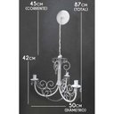 Ver imagem 3 de Lustre Provençal com Cristal Candelabro Artesanal Rustico de Ferro