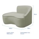 Ver imagem 5 de Kit Divã Recamier Orgânico Marrocos 160cm Lado Esquerdo e 1 Poltronas Amore Bouclé