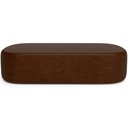 Ver mais imagens de Cabeceira Cama Box Casal 140cm Lanna com Puff Recamier Doha W01 Couríssimo Marrom - Lyam Decor