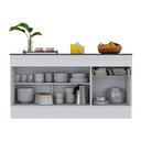 Ver imagem 3 de Balcão Cozinha Gabinete Pia 150 Cm 3 Portas 1 Gaveta Branco