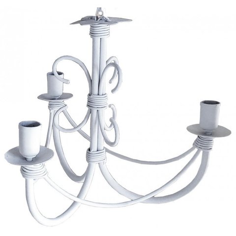 Lustre Provençal de Ferro Pequeno Simples Sala de Jantar de Apartamento