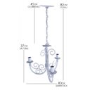 Ver imagem 3 de Luminária Pendente Provençal Artesanal de Teto em Ferro para Varanda e Sala