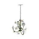 Ver imagem 1 de Lustre de Ferro Rustico para Sala de Estar Envelhecido com Flores - Branco & Verniz