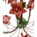 Ver imagem 5 de Lustre de Ferro Rustico para Sala de Estar Envelhecido com Flores - Vermelho Escuro