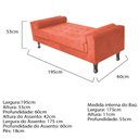Ver imagem 5 de Recamier Baú Félix Solteiro 195 cm Suede - Doce Sonho Móveis ML/R1/FELIX/195/B/S Terracota