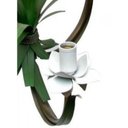 Ver imagem 5 de Lustre Artesanal com Flores e Folhas 03 Braços Rustico para Quarto - Branco