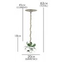 Ver imagem 2 de Lustre Barato Pequeno para Quarto de Casal Rustico Artesanal 01 Boca - Branco