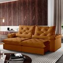Ver imagem 3 de Sofá Retrátil e Reclinável 2,00m 4 Lugares Pillow com 18cm Fibra Siliconada Ventura - Movenzo Estofa
