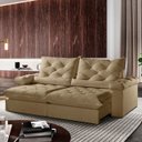 Ver imagem 2 de Sofá Retrátil e Reclinável 2,00m 4 Lugares Pillow com 18cm Fibra Siliconada Ventura - Movenzo Estofa