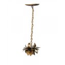 Ver imagem 1 de Lustre Rustico Quarto Pequeno em Ferro Artesanal Lindo 01 Bocal - Verniz