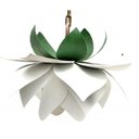 Ver imagem 3 de Lustre para Quarto Pequeno de Ferro Artesanal Rustico 01 Boca com Flor - Branco