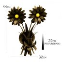 Ver imagem 2 de Arandela Luminária Rústica de Parede com Flores de Ferro Artesanal - Verniz